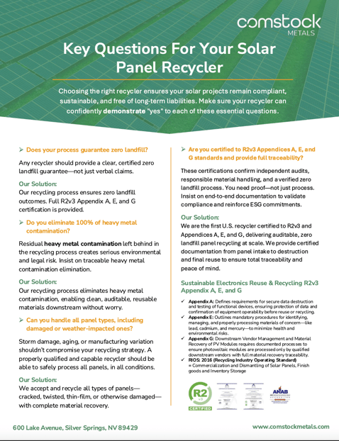Key Questions For Your Solar Recycler