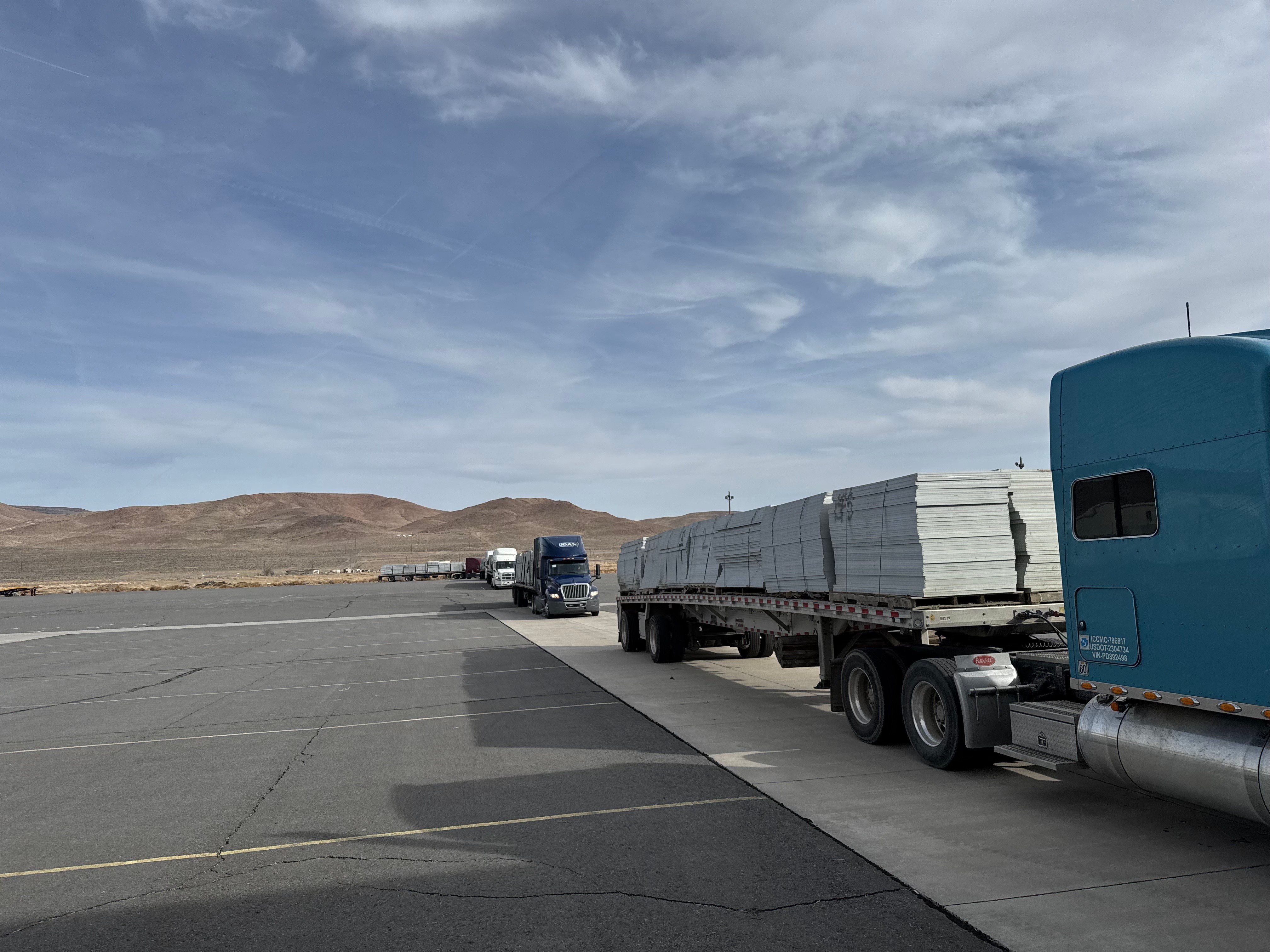 Trucks Arriving