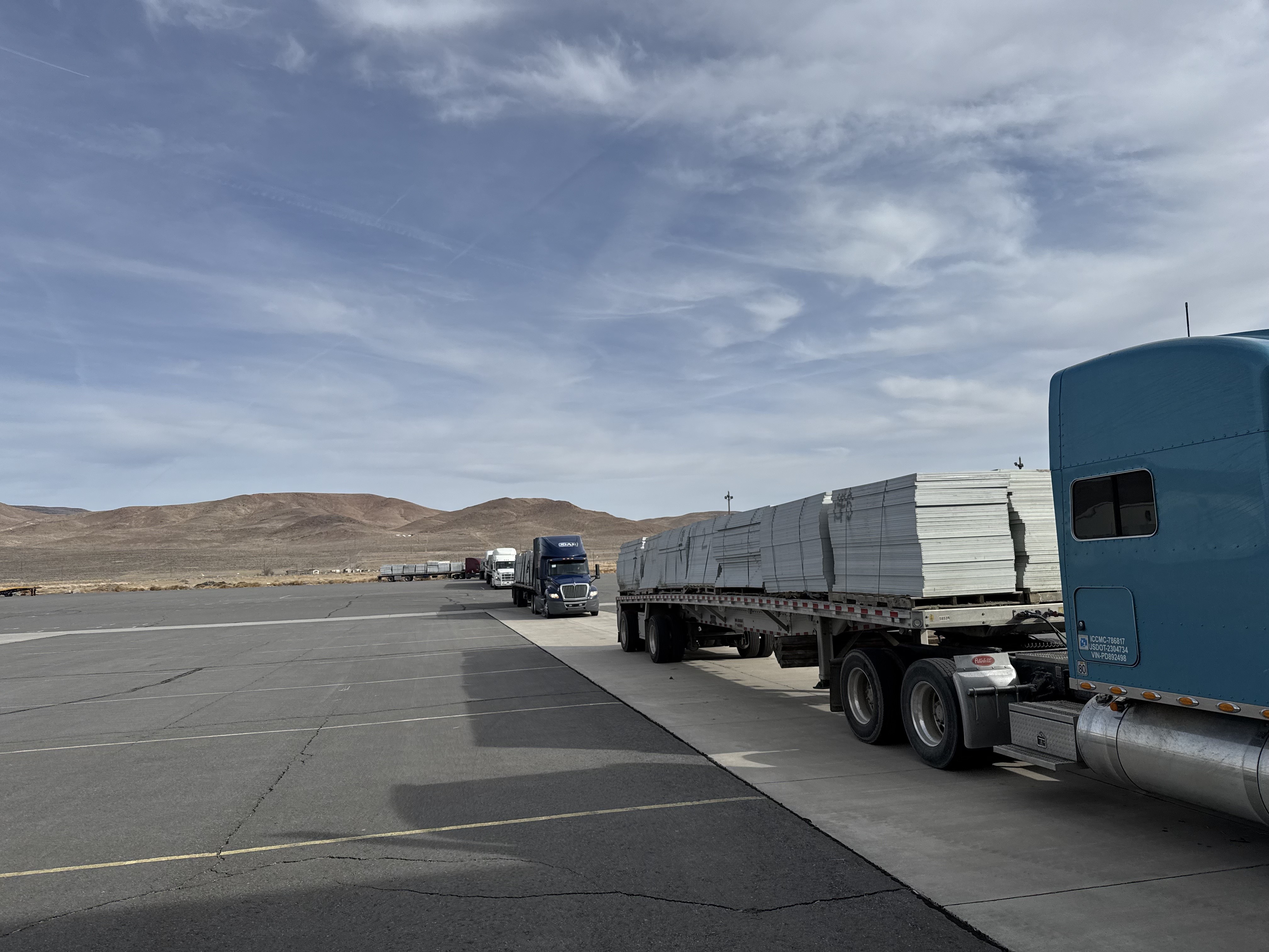 Trucks Arriving
